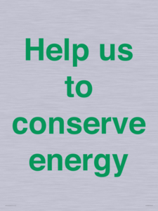 Help us to conserve energy 